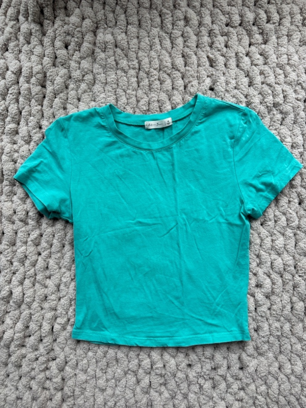 Active Basic Short Sleeve Crewneck Tee in Teal Green